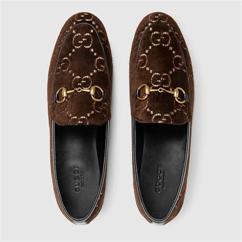 gucci velvet loafer|Gucci jordaan gg velvet loafer.